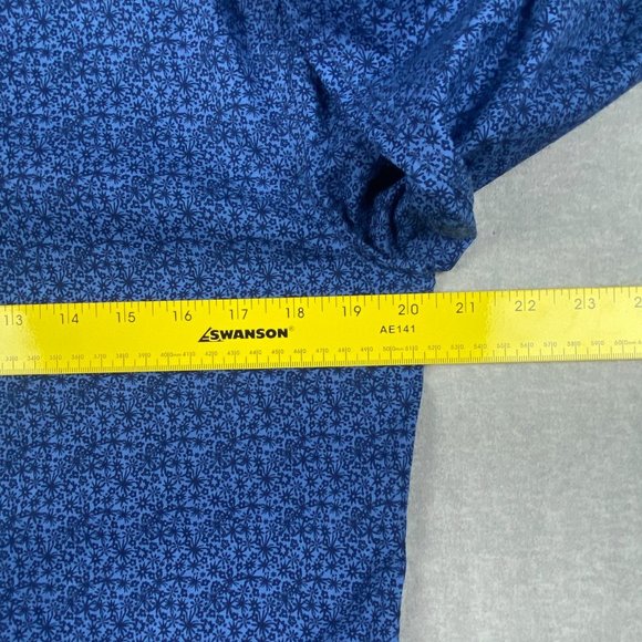 Topman Shirt Mens Size Small Floral Blue Long‎ Sleeves Button Down - Picture 8 of 13